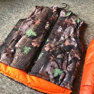 Orange and camo hunting/snow resistance.